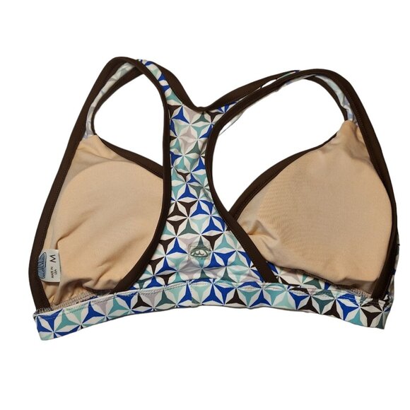 Melika Womens Bikini Set Size M Blue RACERBACK Beach Pool Vacation high cut blue - Picture 3 of 15